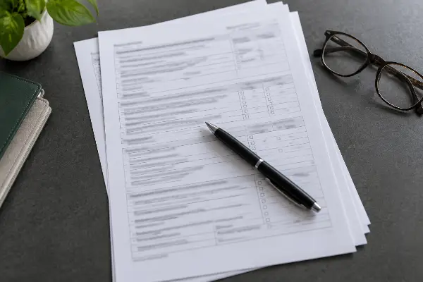 Medical intake form reviewed before an ayahuasca retreat is confirmed