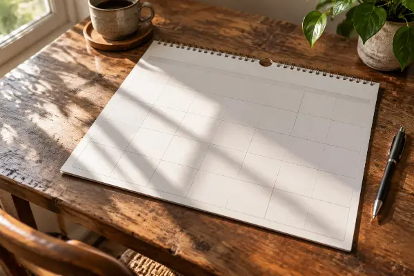 A look-back window on a travel insurance policy, shown as a shaded block on a planner