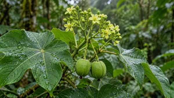 Piñon blanco in flower, 1 of the plants healers say teach them icaros, the songs of ayahuasca ceremony music