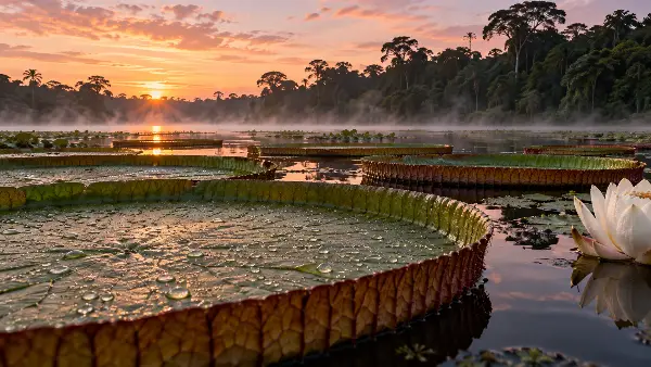 Giant water lily pads with raised rims, the edges ayahuasca ceremony consent draws around your body